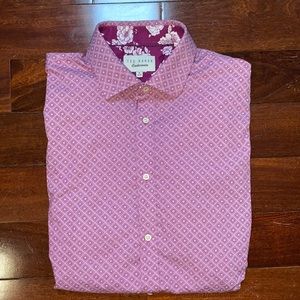 Ted Baker Endurance Pink Flip Cuff Men’s Shirt